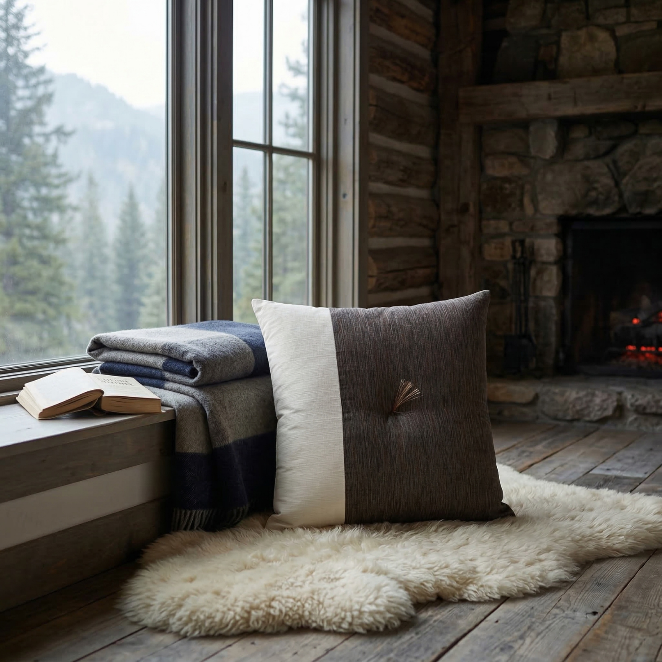 Japanese Modern Floor Cushion – Brown