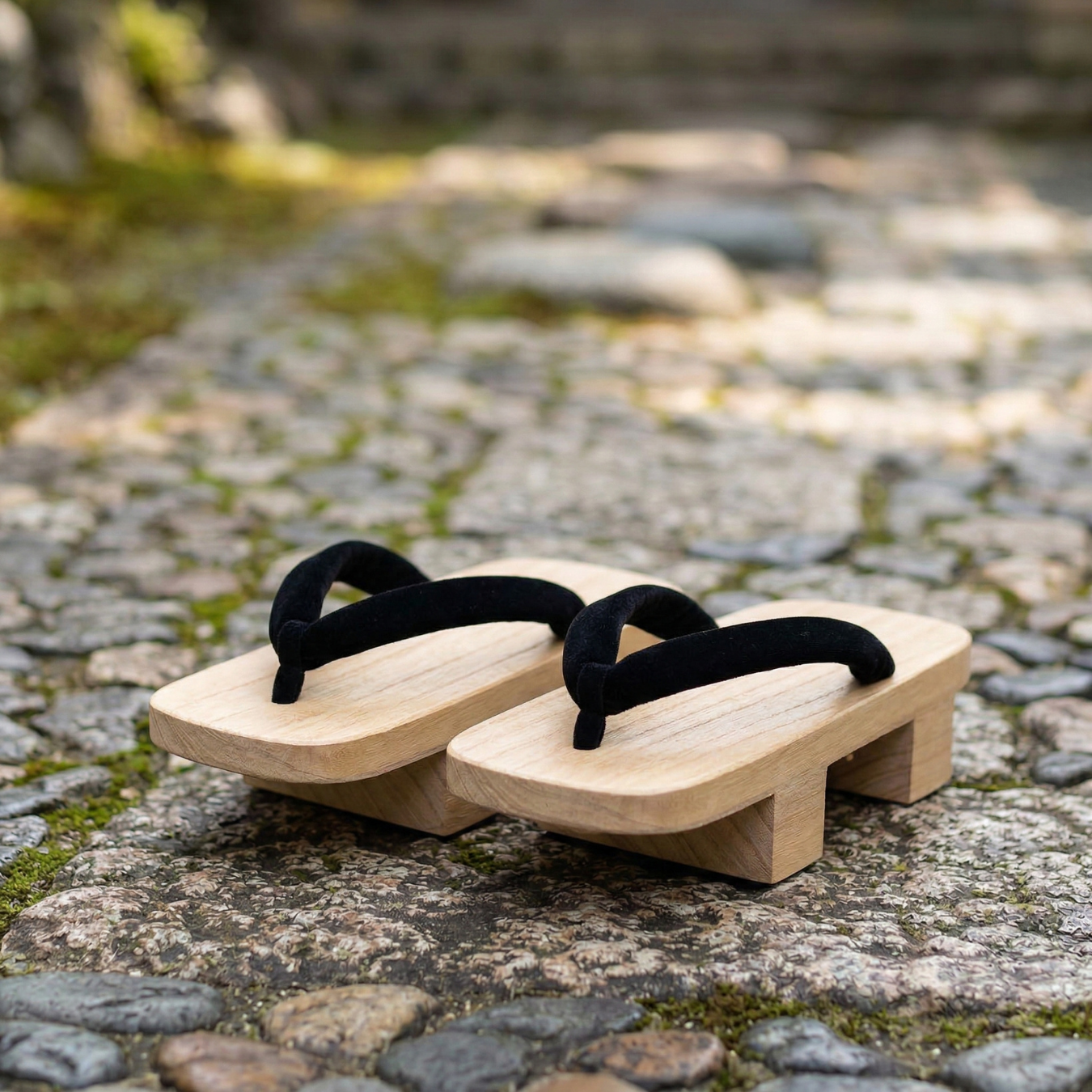 Authentic Men's Paulownia Geta Sandals - Classic Two-Tooth Wooden Footwear