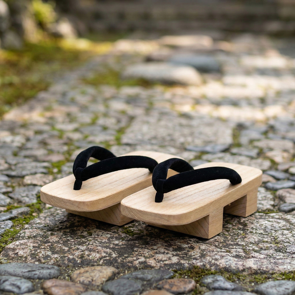 Authentic Men's Paulownia Geta Sandals - Classic Two-Tooth Wooden Footwear