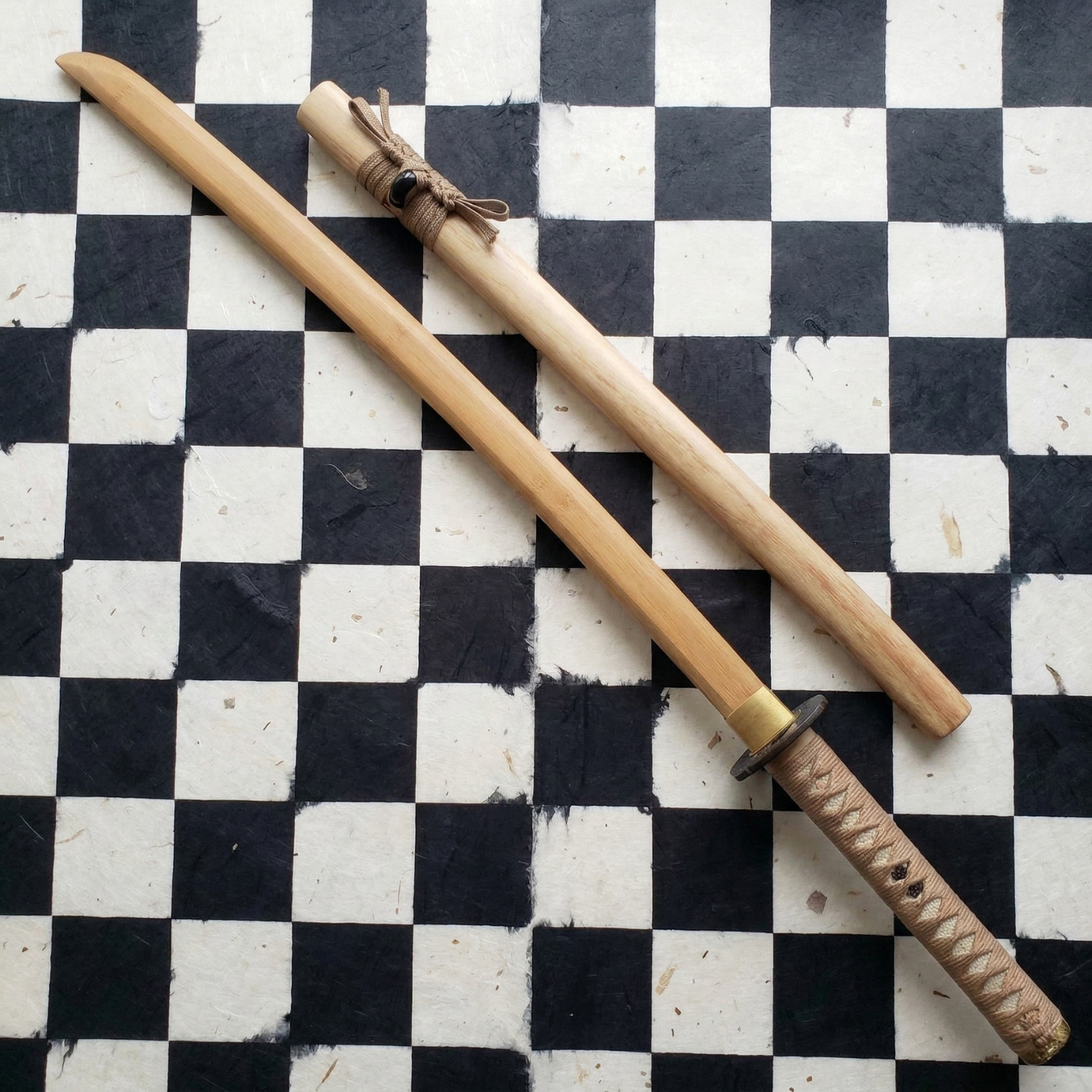 Bokken Wooden Training Sword with Scabbard | Natural Wood