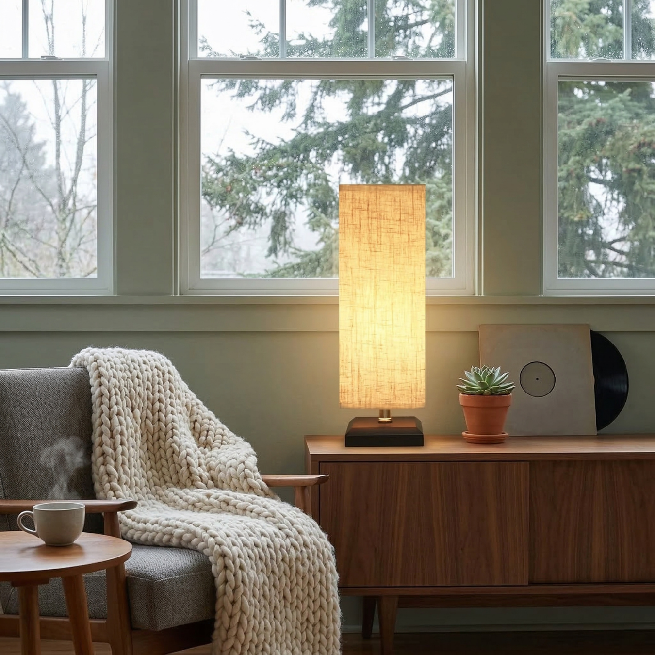 Japanese Washi-Inspired Table Lamp