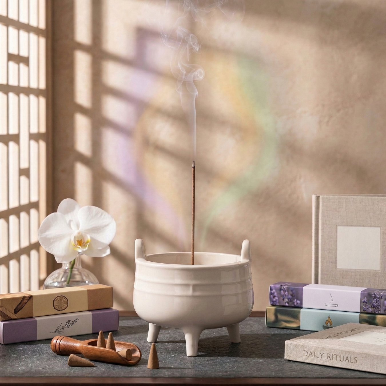 Premium Sandalwood Incense Sticks – Natural Old Mountain Sandalwood | Traditional Japanese Incense (Approx. 100 Sticks)