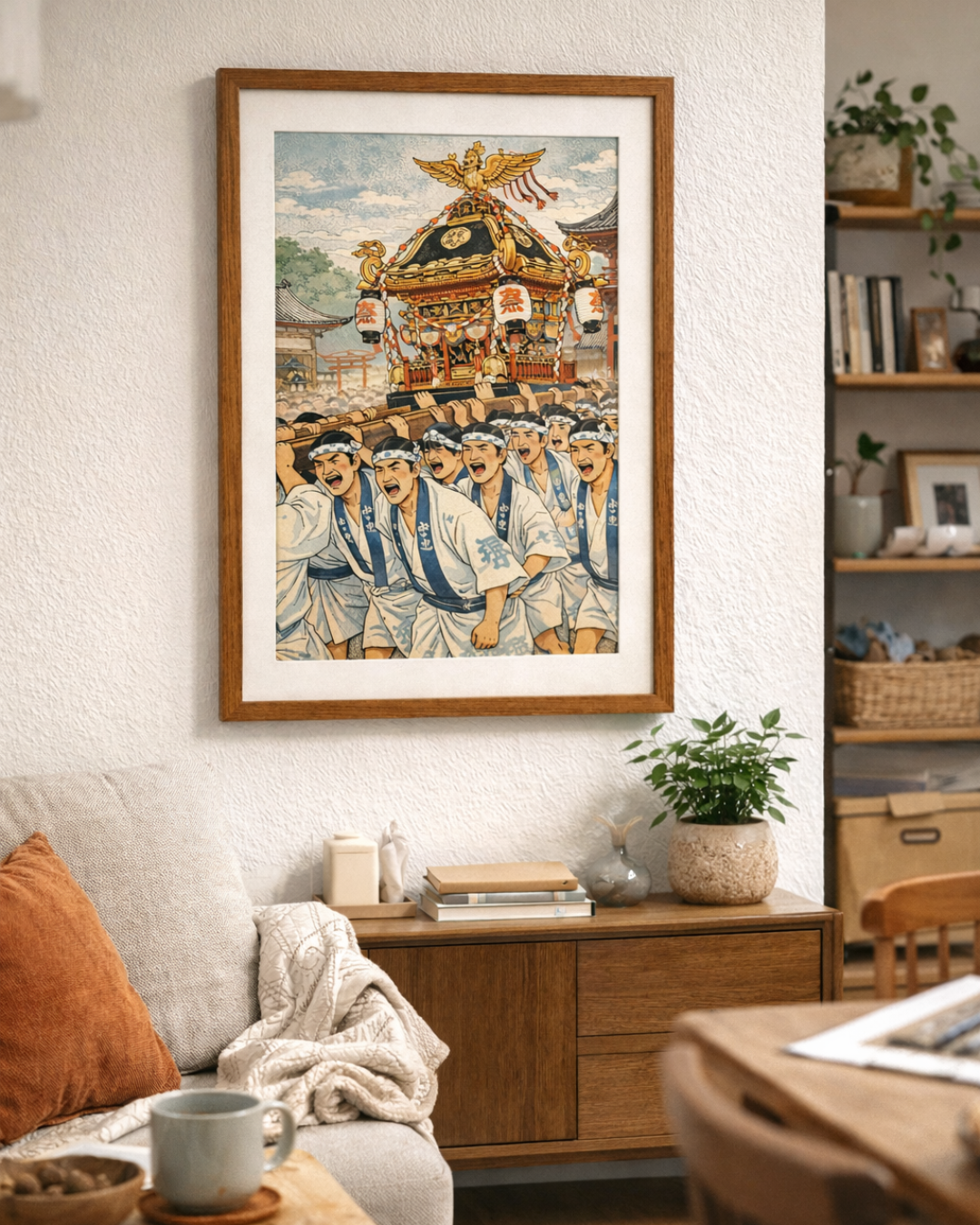 Mikoshi Festival | Japanese Ukiyo-e Art Print on Awa Washi