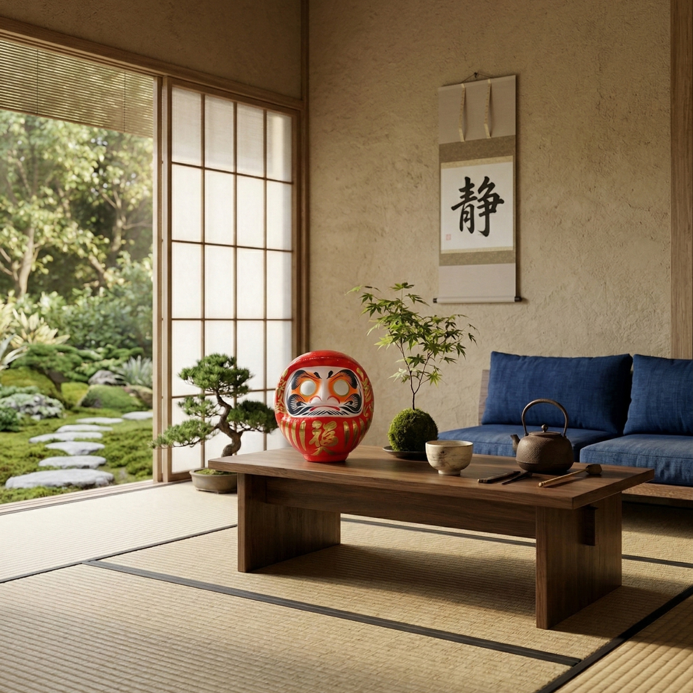 Red Daruma Doll (18cm) | Japanese Papier-Mâché Lucky Charm