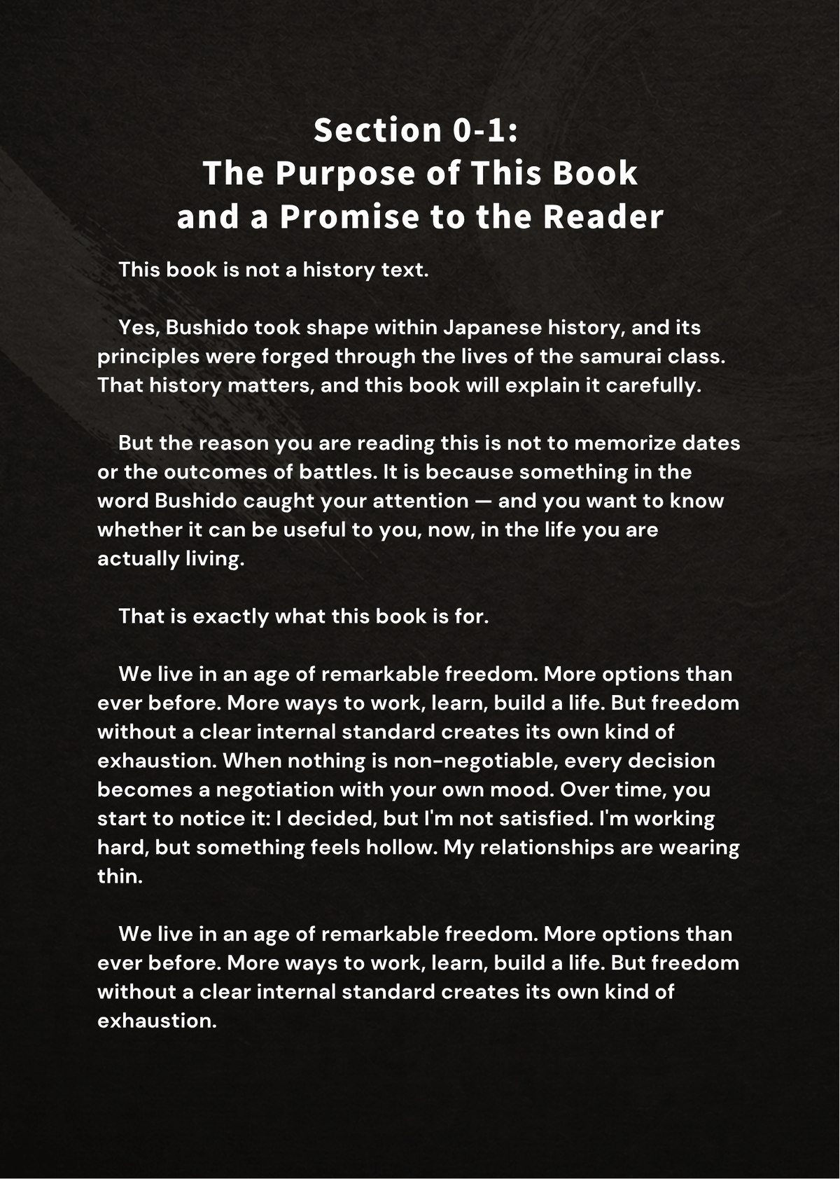Foundational Edition sample page explaining the book's purpose and its promise to the reader.