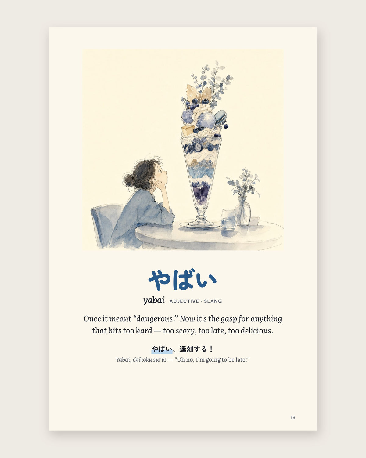 Inside the book: yabai word page