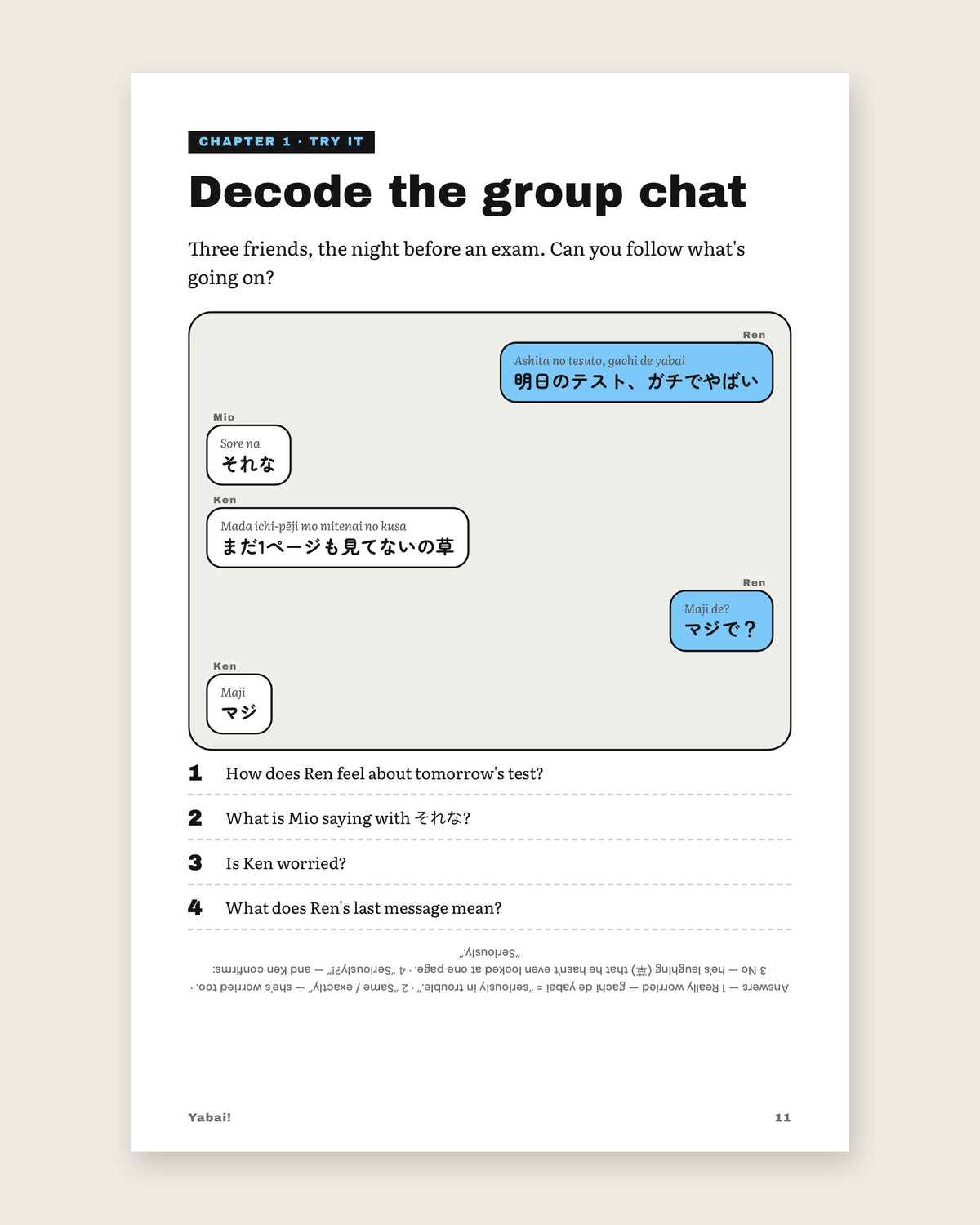 Inside the book: Decode the group chat